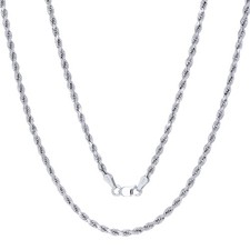 14k oro bianco massiccio 5mm - oro, 2.5mm