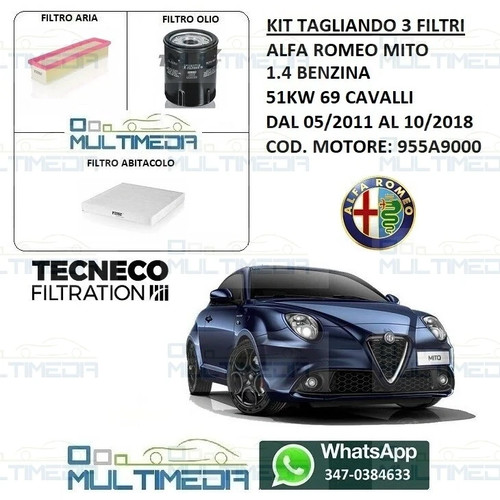Kit tagliando filtri tecneco - 3,