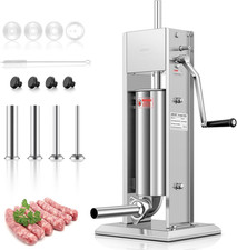 Insaccatrice per Salsicce 5L/11Lb, in Acciaio Inossidabile 304, Regolabile, 2 Ve