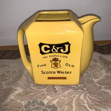 Caraffa C & J Mc DONALD’S SCOTCH WHISKY pubblicitaria Ceramica Vintage