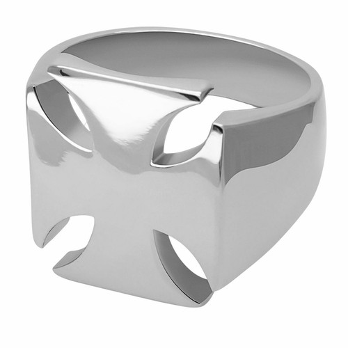 Acciaio inox anello croce - acciaio,