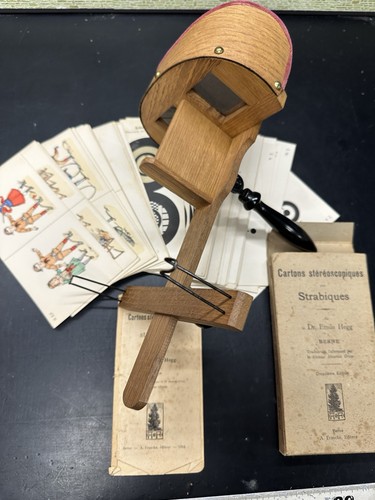 Stereoscopio manuale legno - manuale,