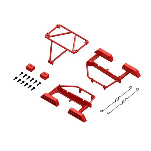 Arrma set gabbia rollbar - set, rossa
