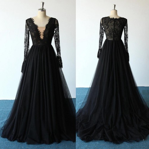 Abito sposa gotico nero - abito, da