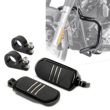 Paramotore + Poggiapiedi 38mm compatibile con moto custom Slim 12-17 FS7 nero