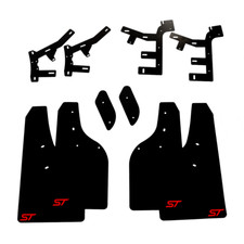 Ford Fiesta Mk7 7.5 ST180 Parafanghi Nero+Rosso S. Logo 4mm PVC Parafanghi Rally