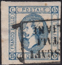 Regno italia 15 azzurro - c.15,