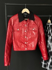 Pinko red shine fur trim - red,