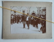 Antica orig. foto di grande formato dei primi del 900 di un raduno militare WW1