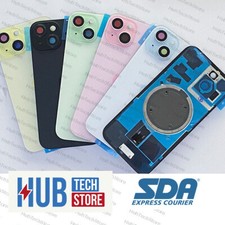 BACK COVER COMPLETA PER APPLE IPHONE 15 VETRO COPERCHIO BATTERIA CON FRAME + MAG