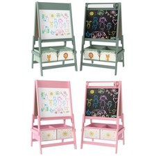 AIYAPLAY Lavagna per Bambini 3 in 1 con Rotolo di Carta e 2 Cestelli