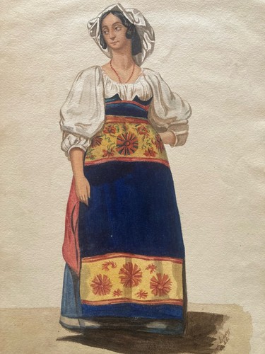 Gouache carta ritratto - gouache,