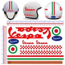 Vespa pvc red stickers helmet