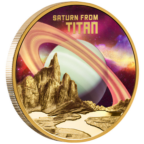 Moneta oro saturno titanio - saturno, da