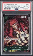 PSA 10 EUSTASS "CAPTAIN" KID P-003 V2 ONE PIECE PROMOS CHAMP.SET BONUS JAPANESE