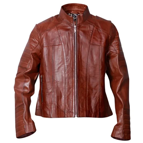 Giacca pelle uomo cafe - in,