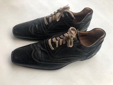 Scarpe uomo Stefano Branchini Trofeo 453 stringate a coda di rondine nere taglia 8 B