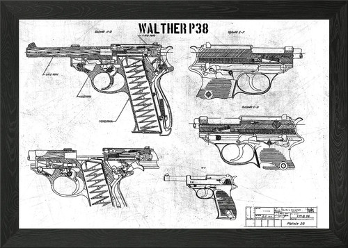 Walther p38 poster arte - walther,