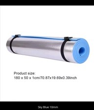 Tappetino Yoga Pilates Extra Spessore 10mm Esercizio Palestra Fitness NBR 72"x 24" con Cinghia Borsa