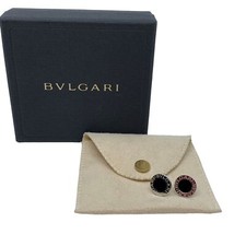 Autentica coppia di orecchini BVLGARI in oro bianco con ONYX nero #36633496