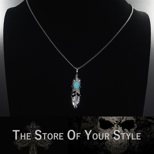 Collana con pendente piuma - , e