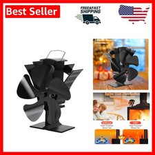 Ventilatore per stufa a legna 5 pale silenzioso in alluminio - protezione da surriscaldamento inclusa