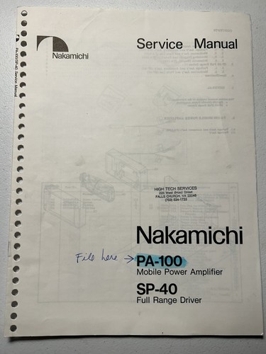 Nakamichi 100 40 - nakamichi, sp-40