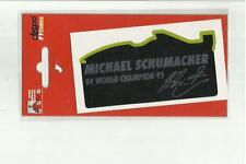 ADESIVO VINTAGE STICKER michael schumacher collection  mod4