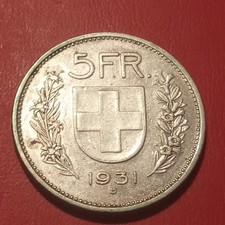 Svizzera Moneta 5 Franchi 1931