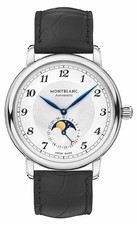 Montblanc Star Legacy Fase Lunare Automatico Nero Pelle Data Da Orologio 116508