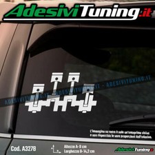Adesivo 4 Pistoni con albero motore - Sticker Decal