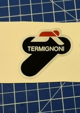 Adesivo Stickers TERMIGNONI resistente al calore 6 cm SX NERO SILVER ROSSO