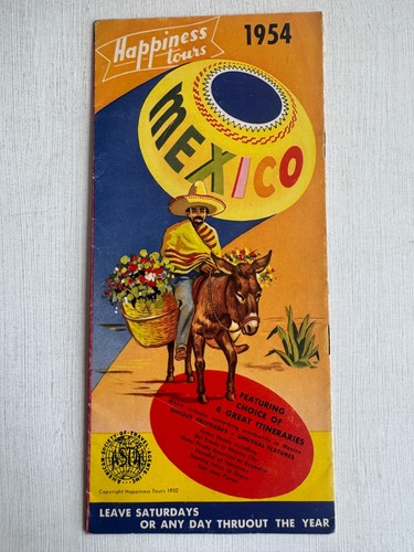 Brochure viaggio messico 1954 - brochure,