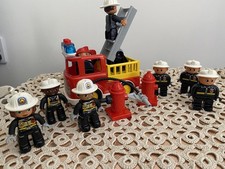 Lego duplo pompieri vigili del fuoco personaggi uomo donna luci e suoni 