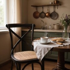 Sedia da pranzo nera con
