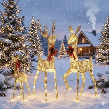 Renna Illuminata Natalizia 3D