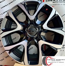 4 CERCHI IN LEGA ORIGINALI RAGGIO 19 FIAT 500X NERO OPACO DIAMANTATO 