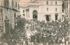 dq41 cartolina catanzaro piazza prefettura processione sfrancesco di paola super