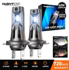 NIGHTEYE Coppia H7 60W 12000LM 6500K Lampade A LED Da Auto Fari Lampadine Xeno