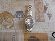 BULOVA cronograph  50 METERS Vintage da polso uomo INOX USATO ARANCIONE NERO