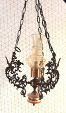 Lampadario Liberty anni ‘50 Ceramica, Ottone