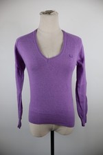 FRED PERRY MAGLIONE DONNA TG S WOMAN CASUAL SWEATER VINTAGE LANA WOOL