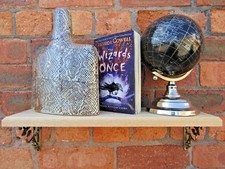 MENSOLE FATTE A MANO IN LEGNO MASSELLO ROVERE rustico mensola in legno ghisa staffe