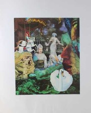 Giostra Cigno Collage Serigrafia Monogrammata H.G. 1975