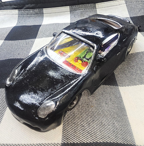 Slot car coupè nera scala