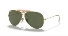 Ray Ban 3138 Shooter - 001 - Occhiali da Sole - Oro/Verde G15
