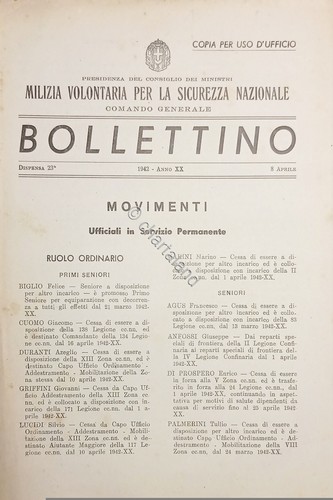 Mvsn comando generale - mvsn,