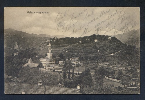 F239 cartolina orta villa - cartolina,