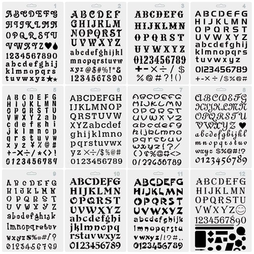 Pezzi stencil lettere - pezzi,