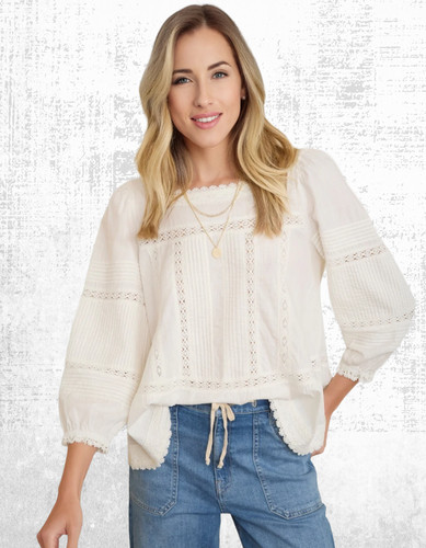 Top donna wyse cotone pizzo - cotone,